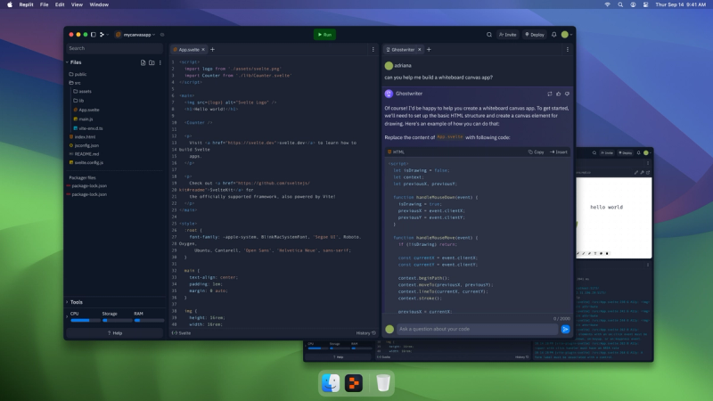 Multiple Replit screens open on macOS