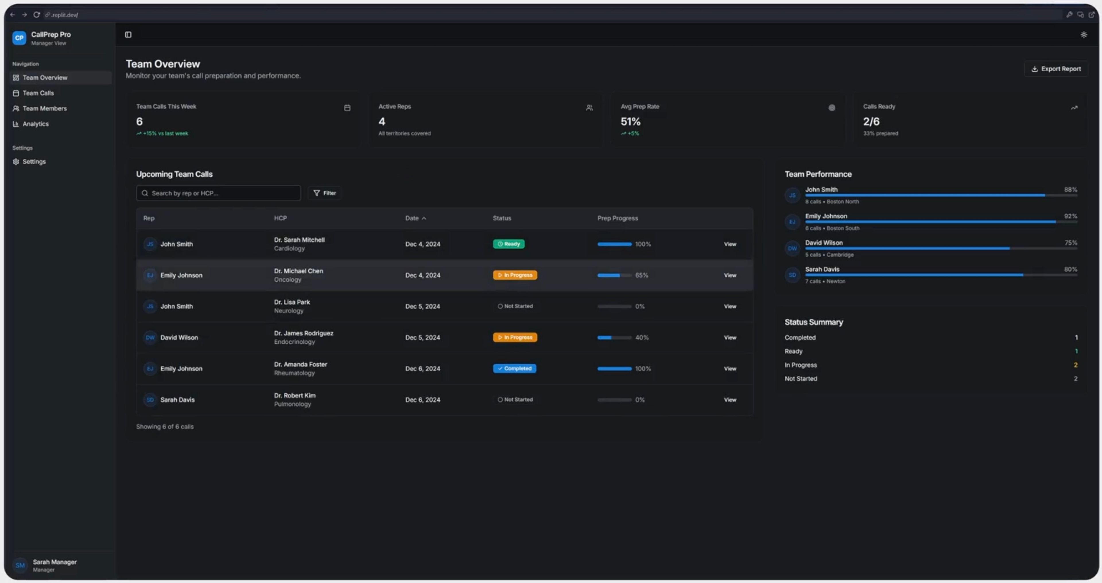 pre-call planning tool
