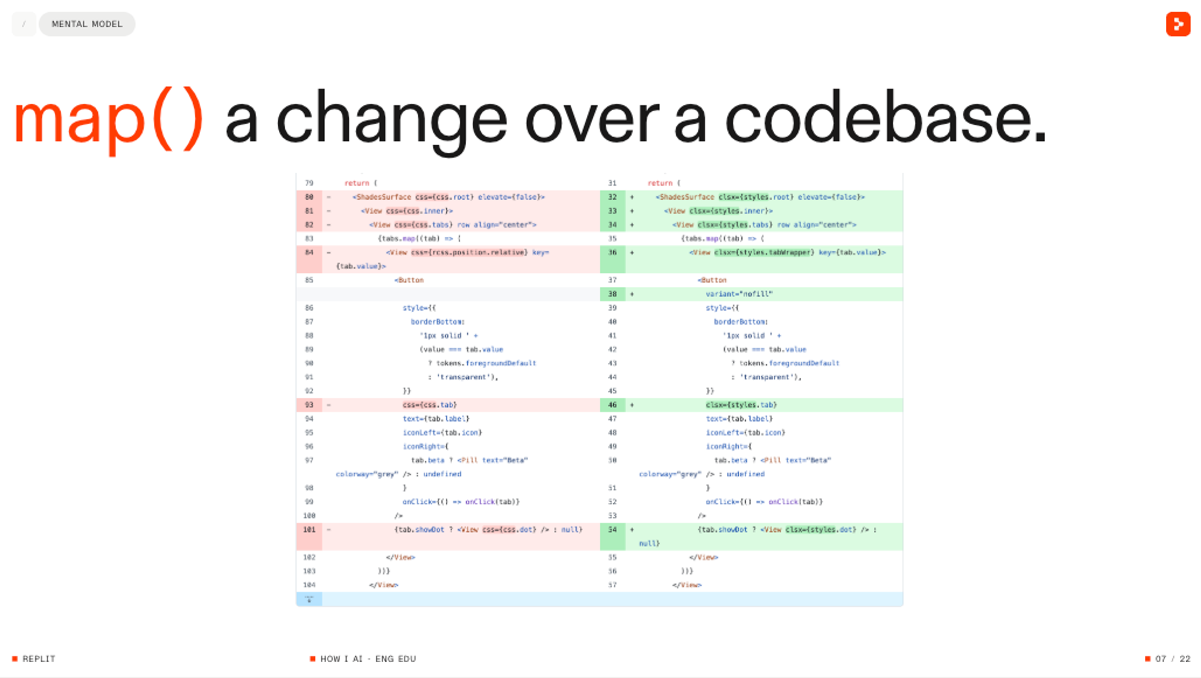 map codebase