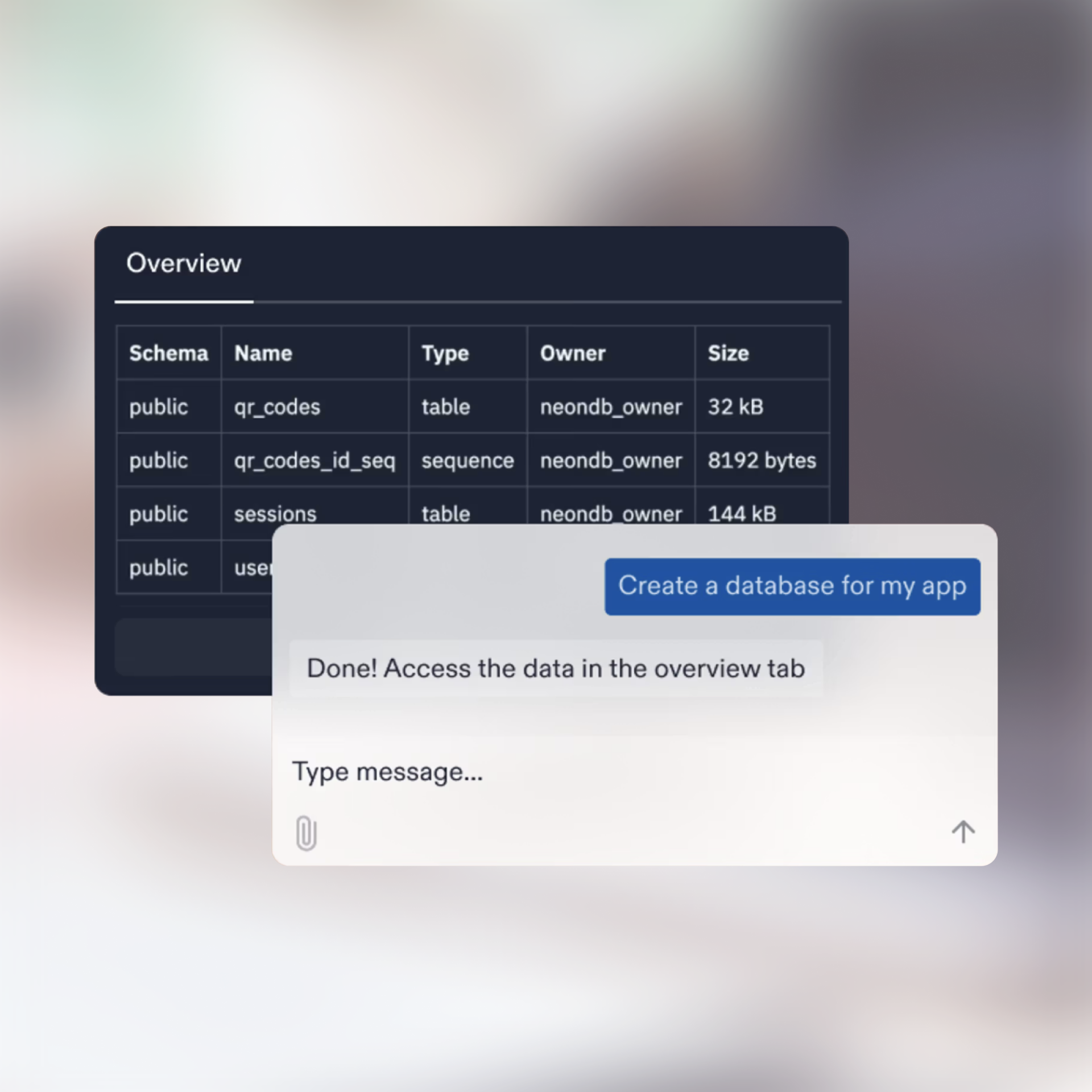 in-built Database