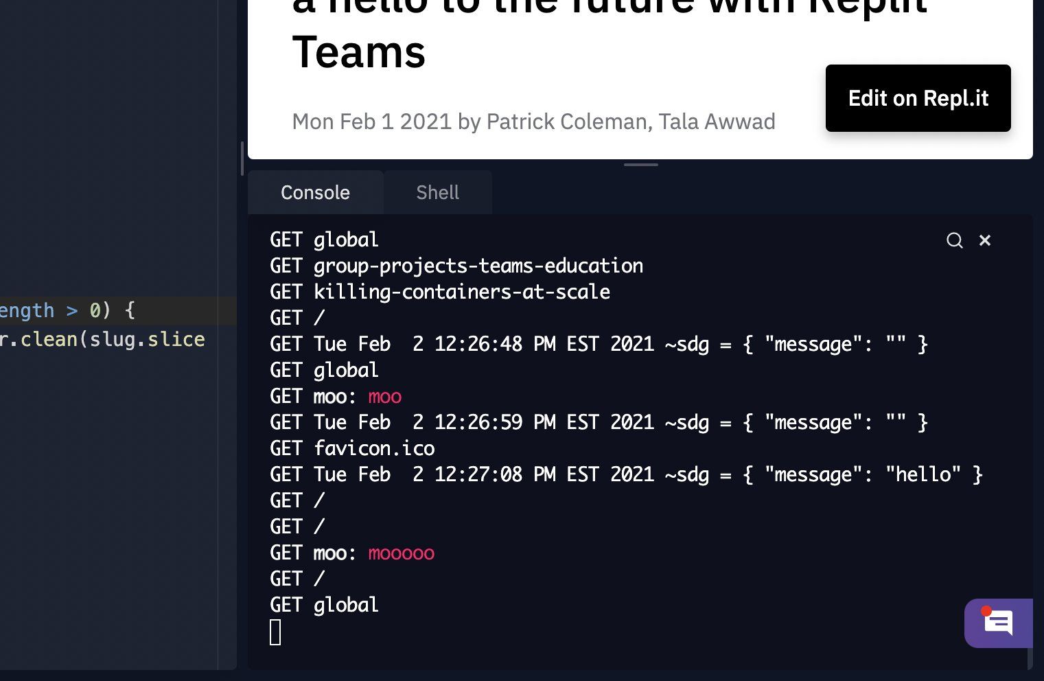 json messages