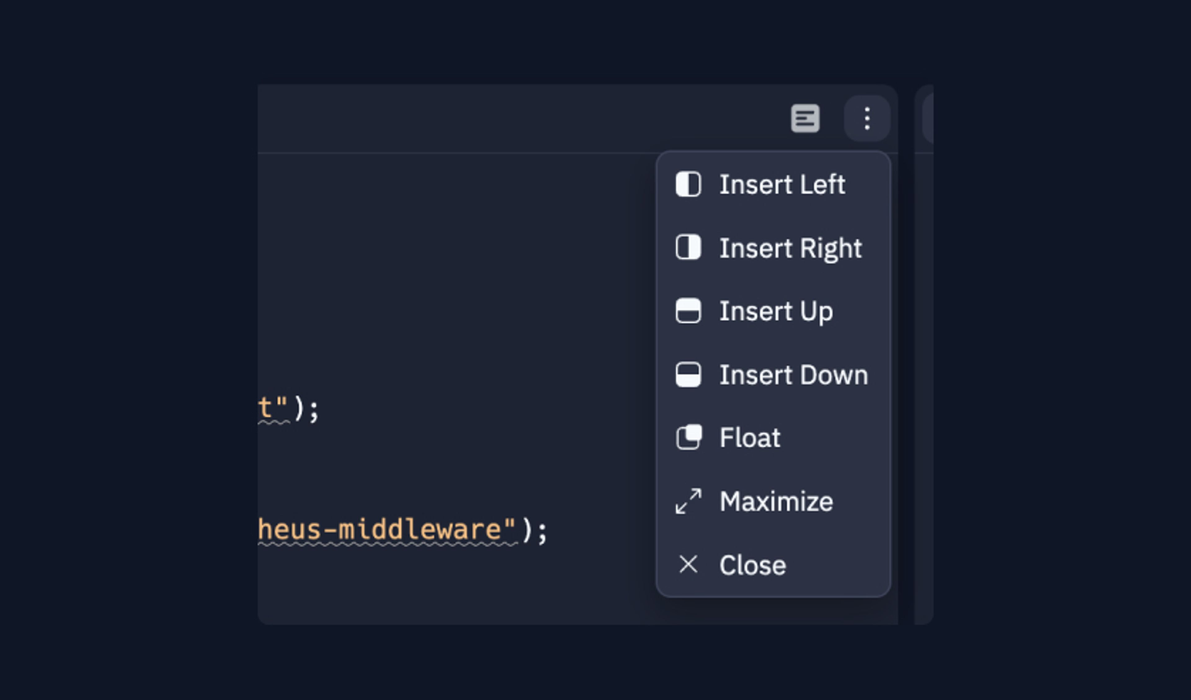 Context menu