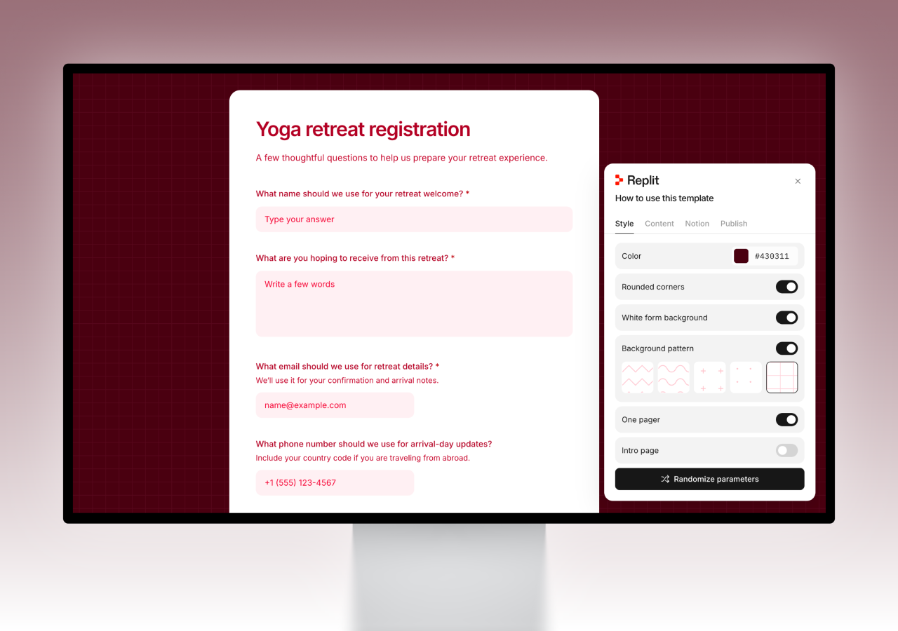 Form Builder Template