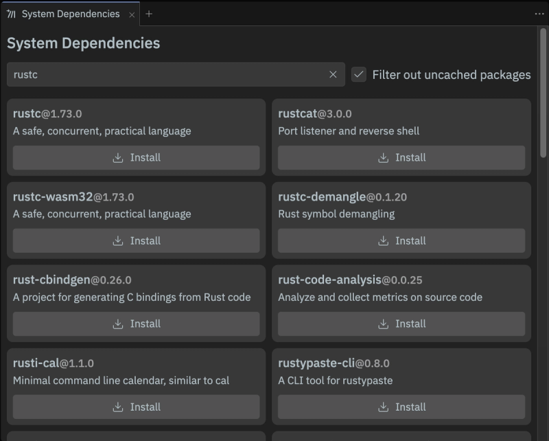 System dependencies