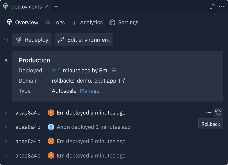 New action menu design