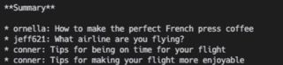 The Vertex model summary output