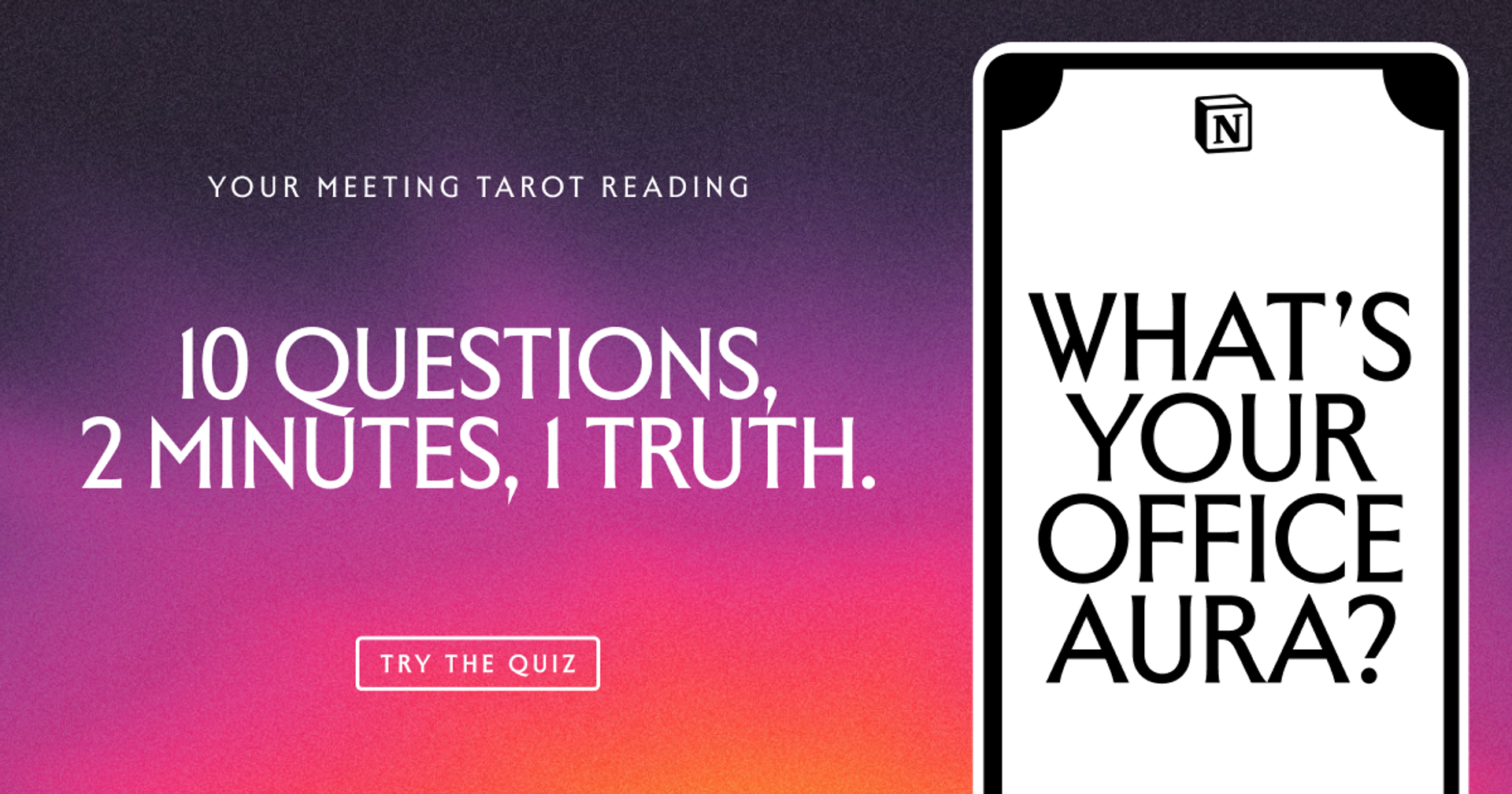 Notion Work Personality Quiz - Replit Gallery