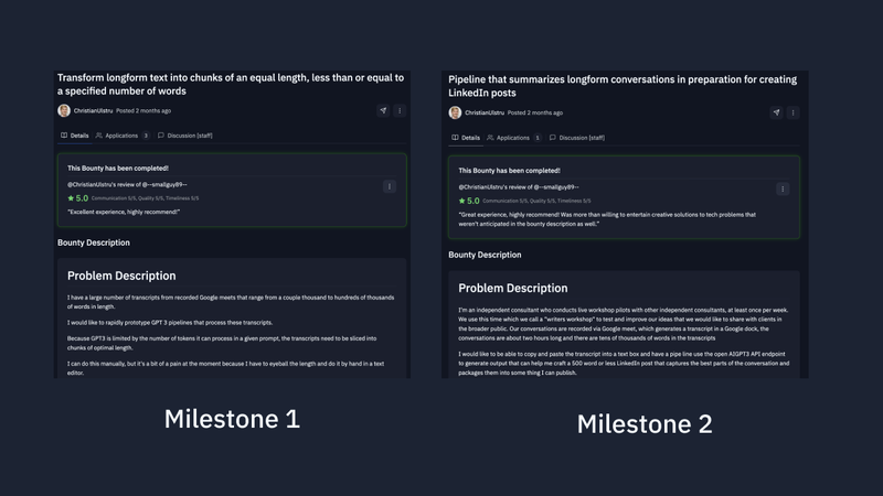 milestones