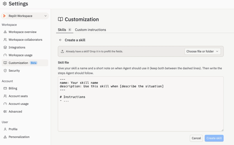 customization example