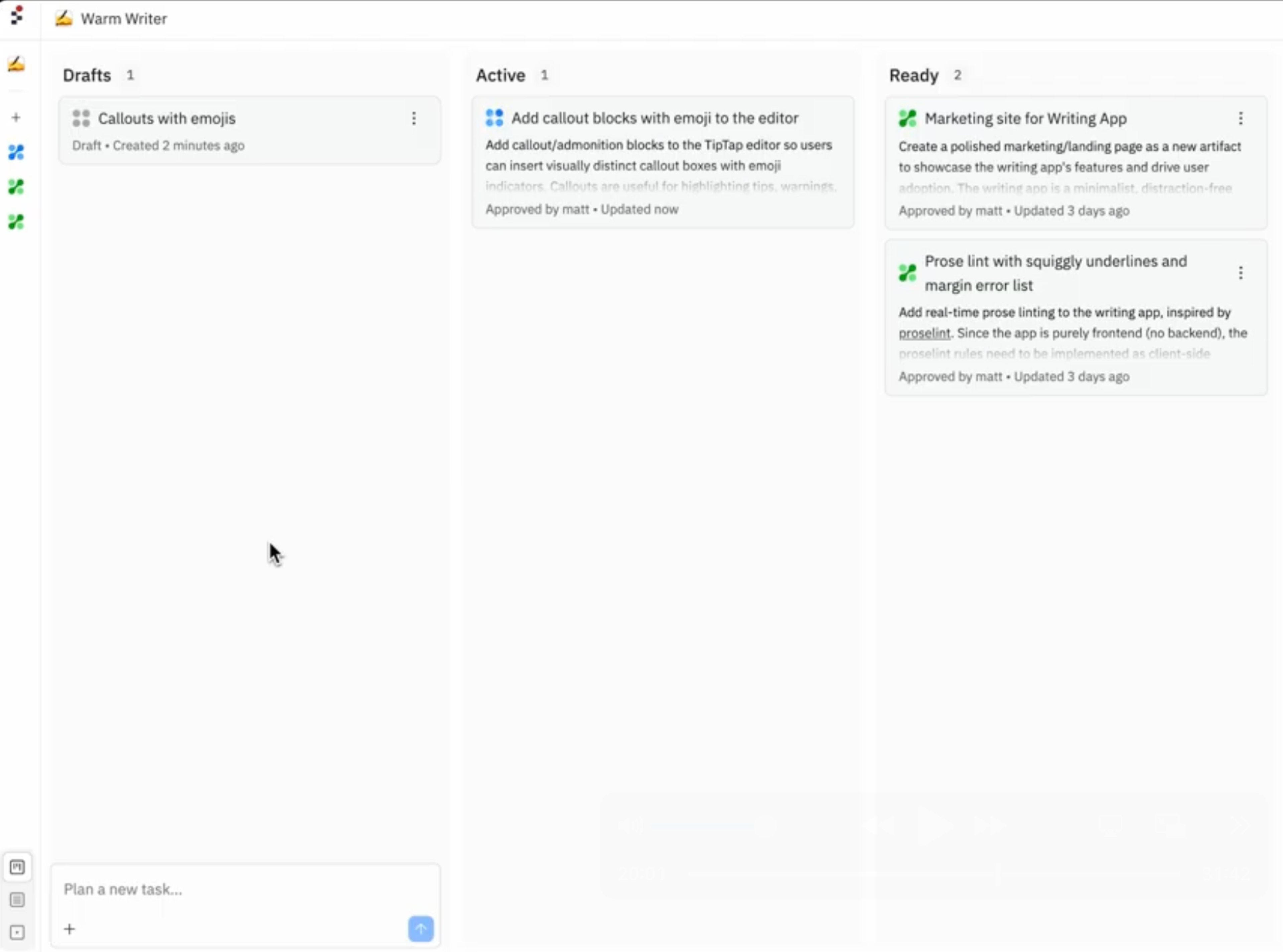 Replit Kanban board