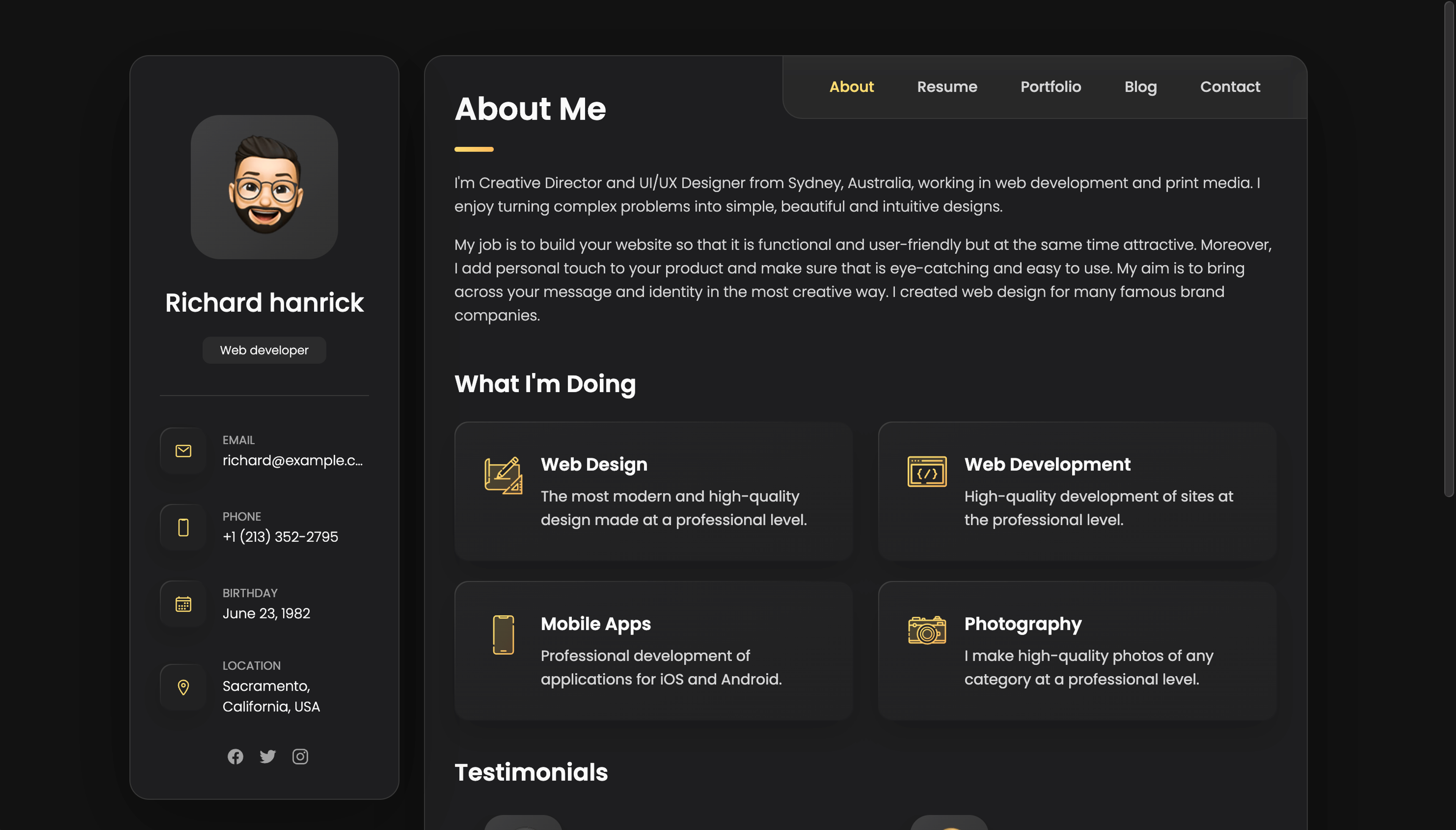 Personal portfolio
