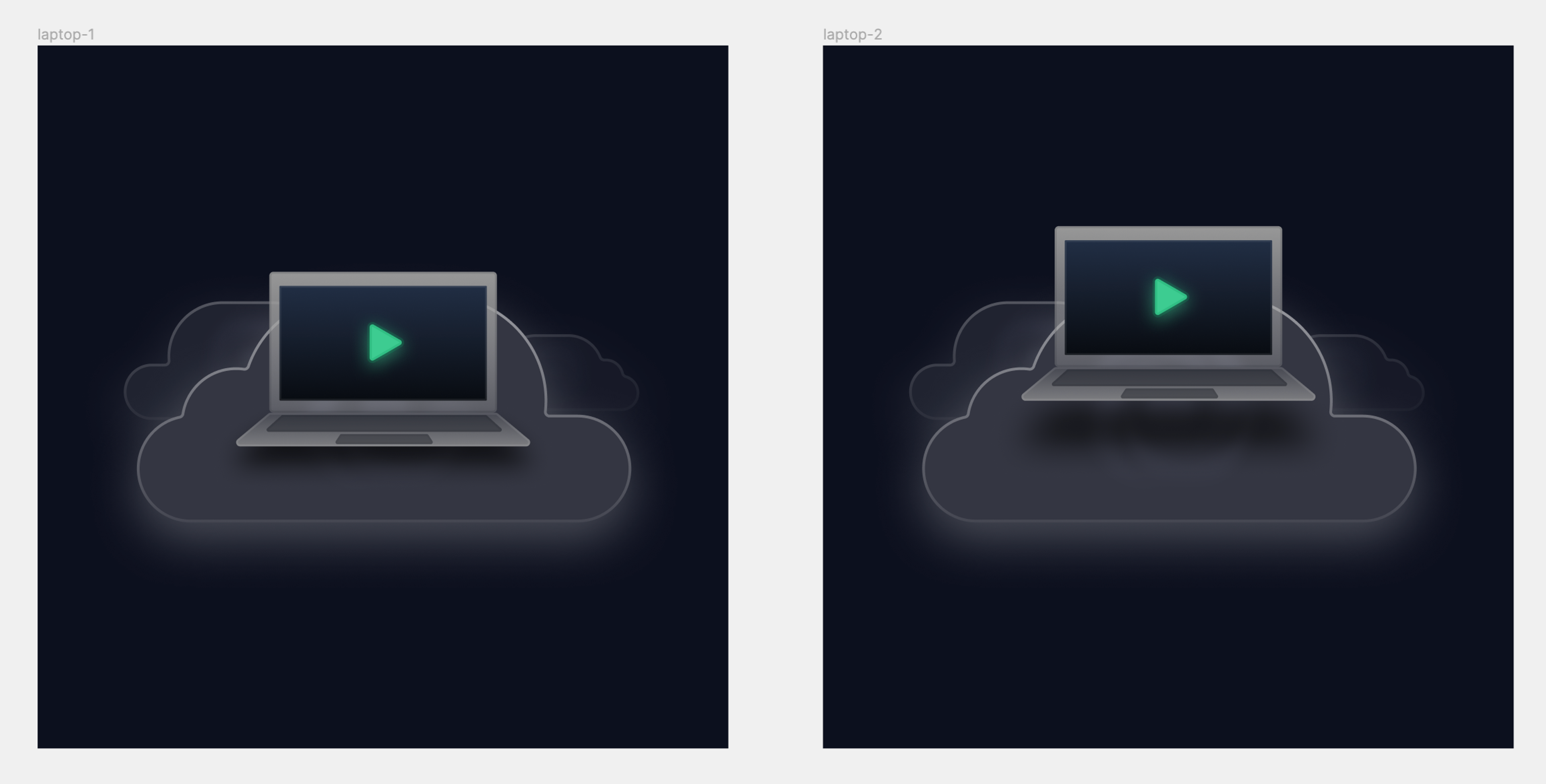 Laptop animation frames