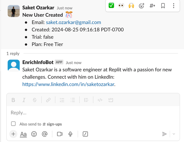 Slack Channel Thread