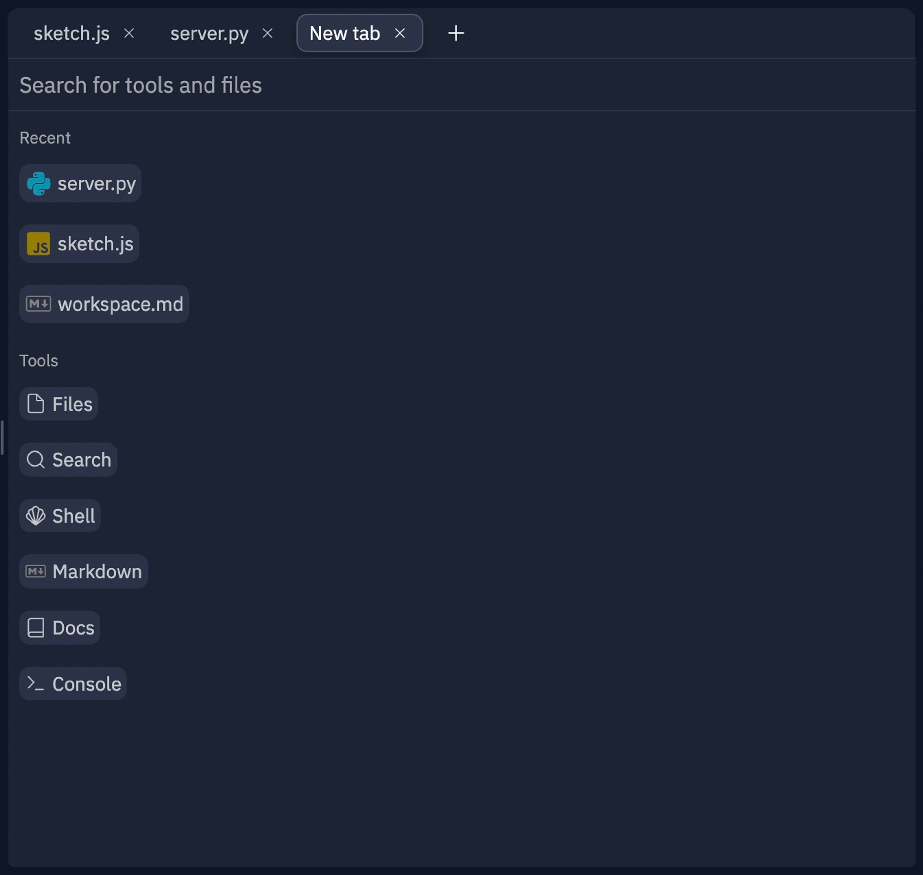 new tab
