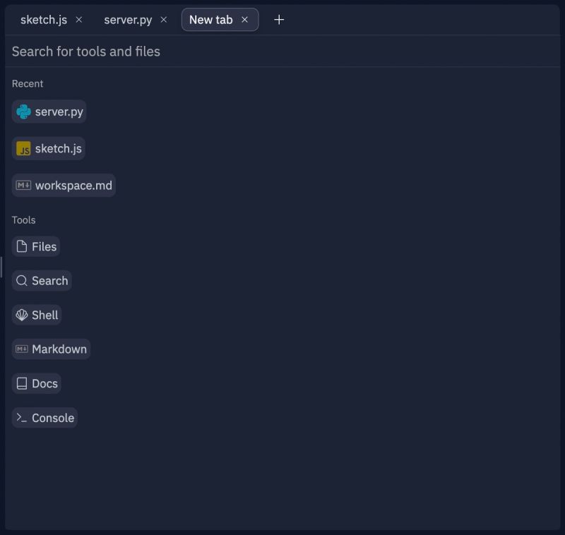 new tab