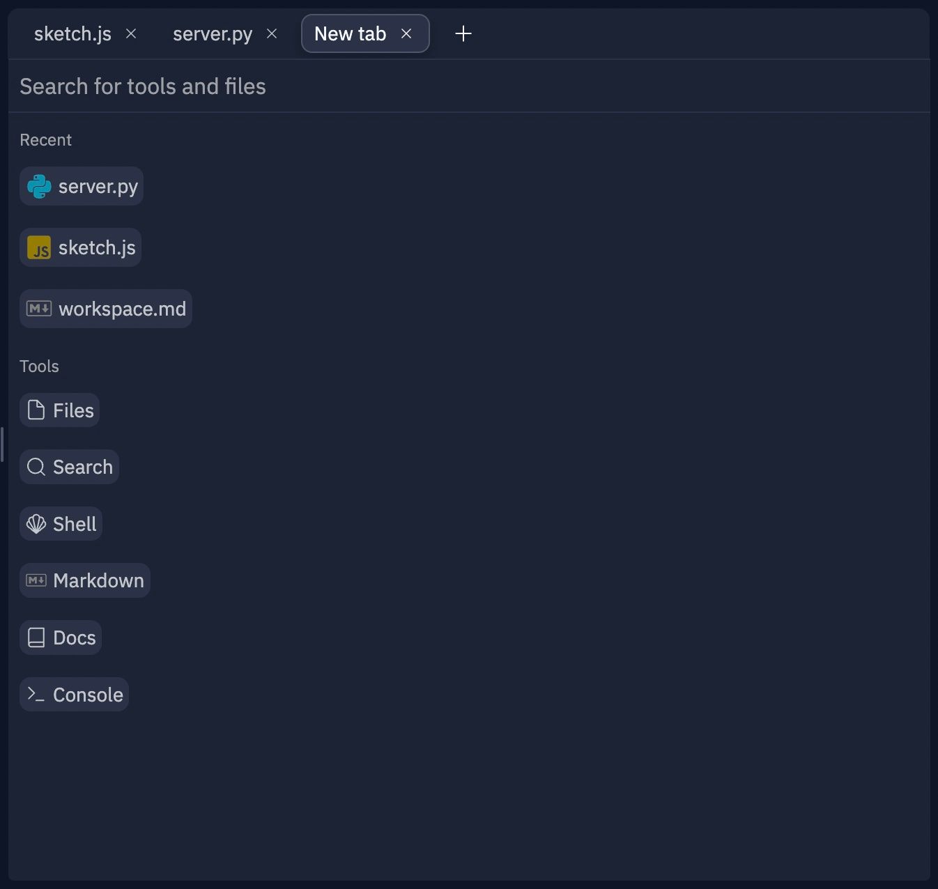 new tab