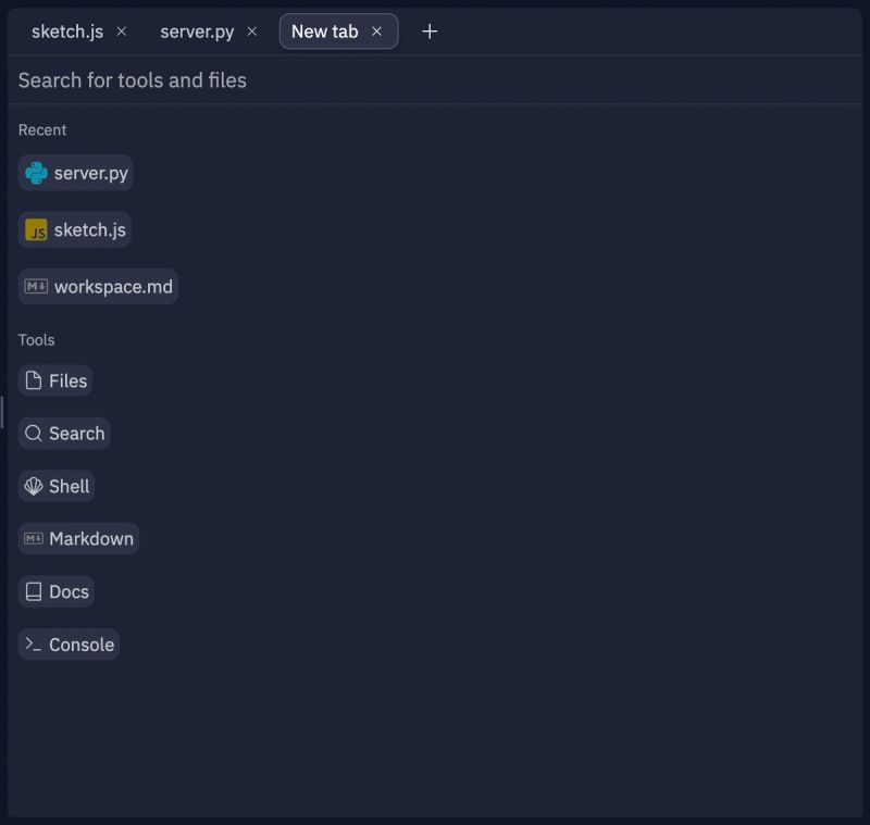 new tab