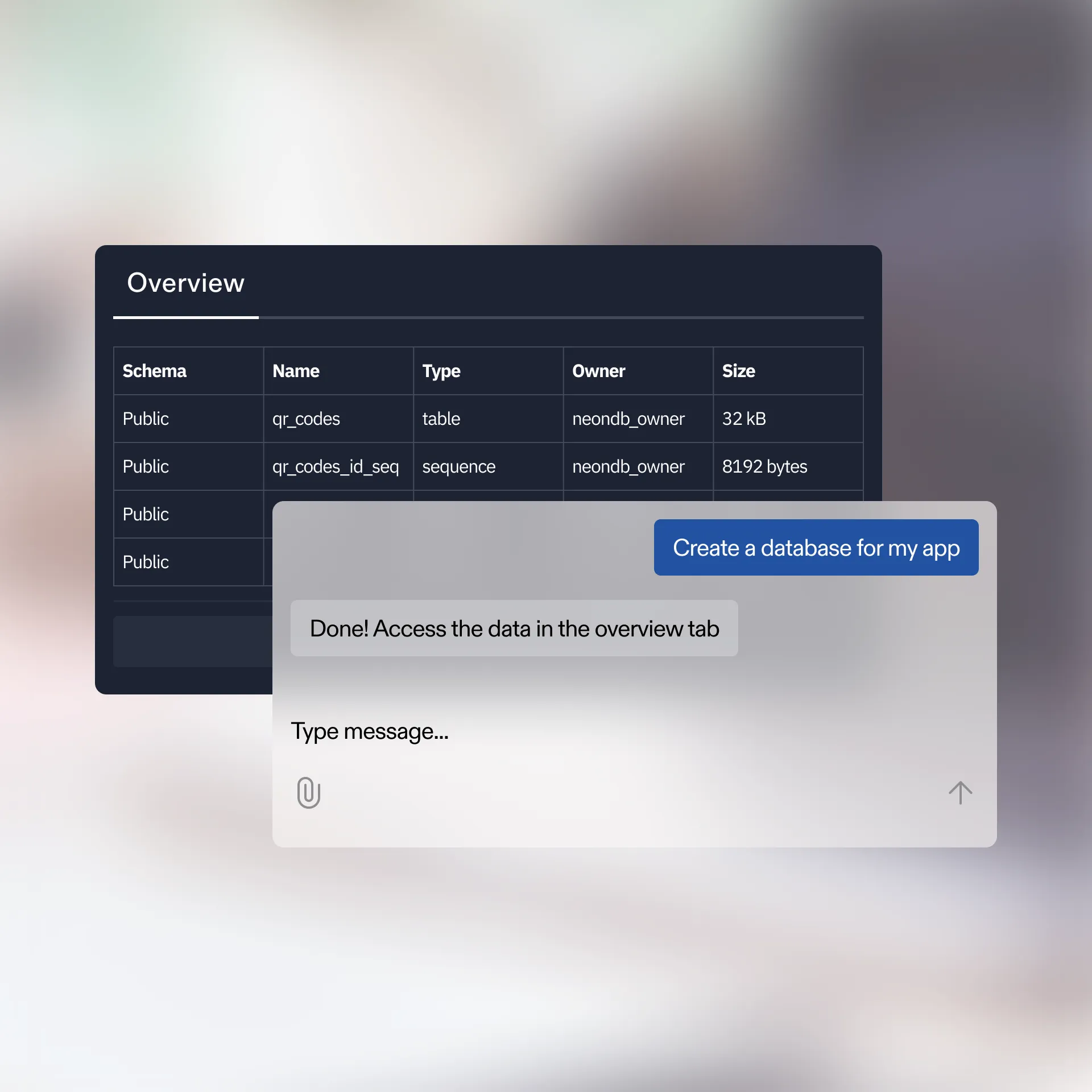 in-built Database