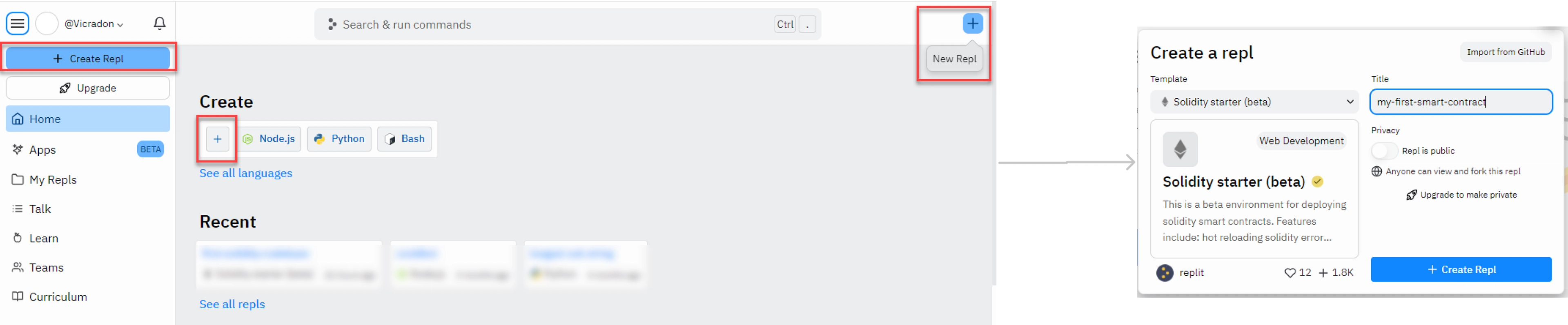 Creating a new repl