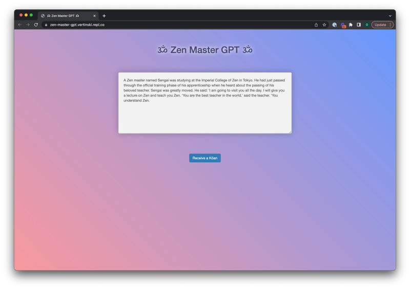 Zen Master GPT Repl
