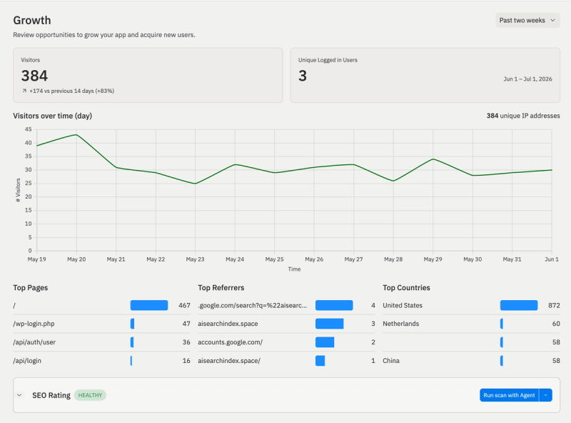 seo growth example