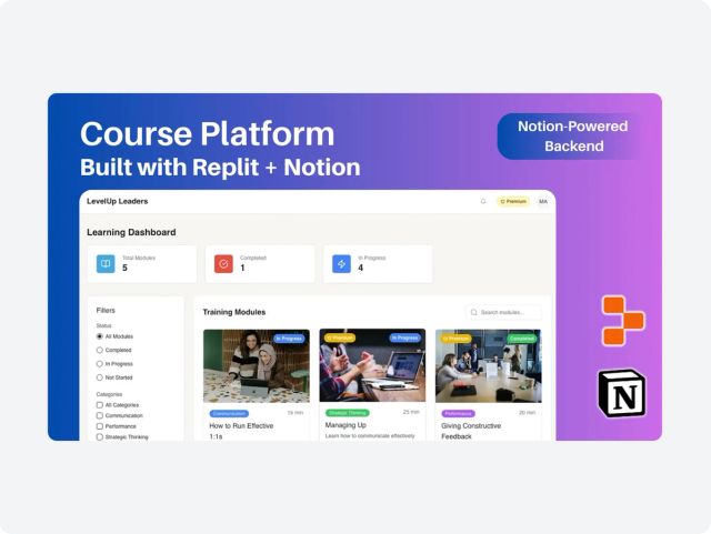 Course Platform - Replit Gallery