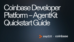 Coinbase Developer Platform – AgentKit Quickstart Guide - Replit