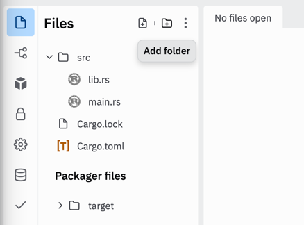 Adding a folder