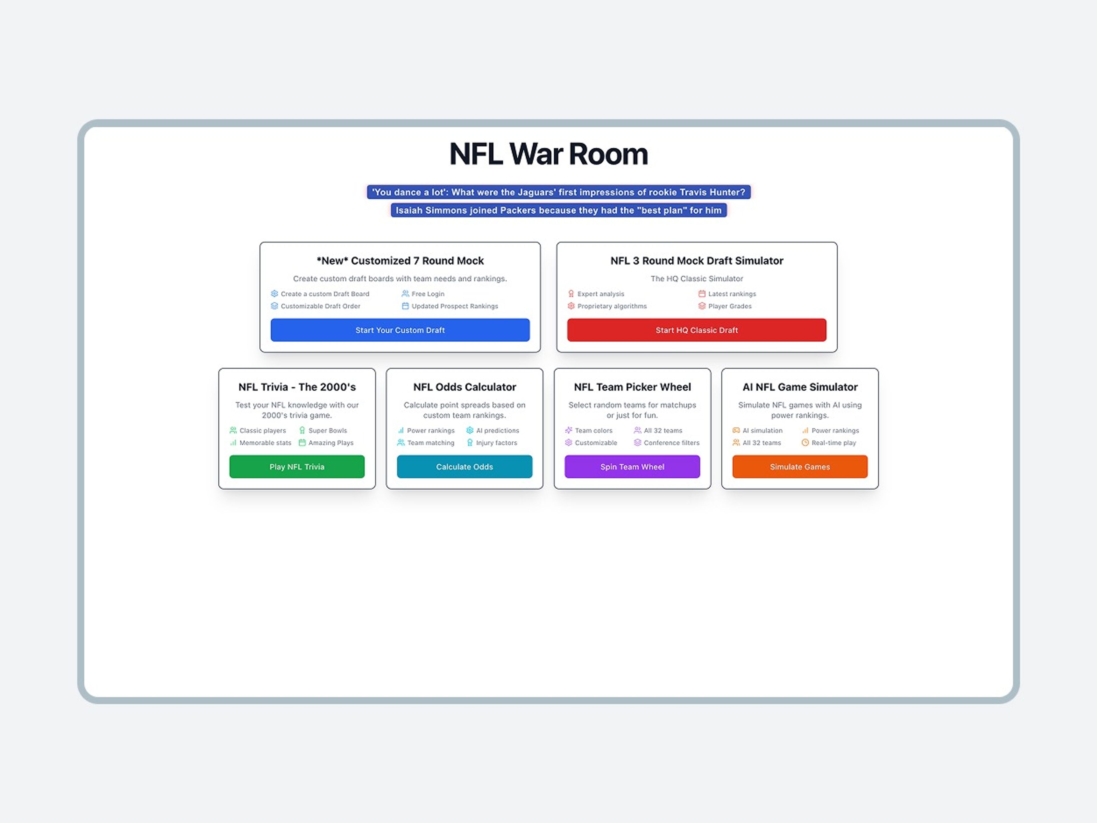 NFL War Room