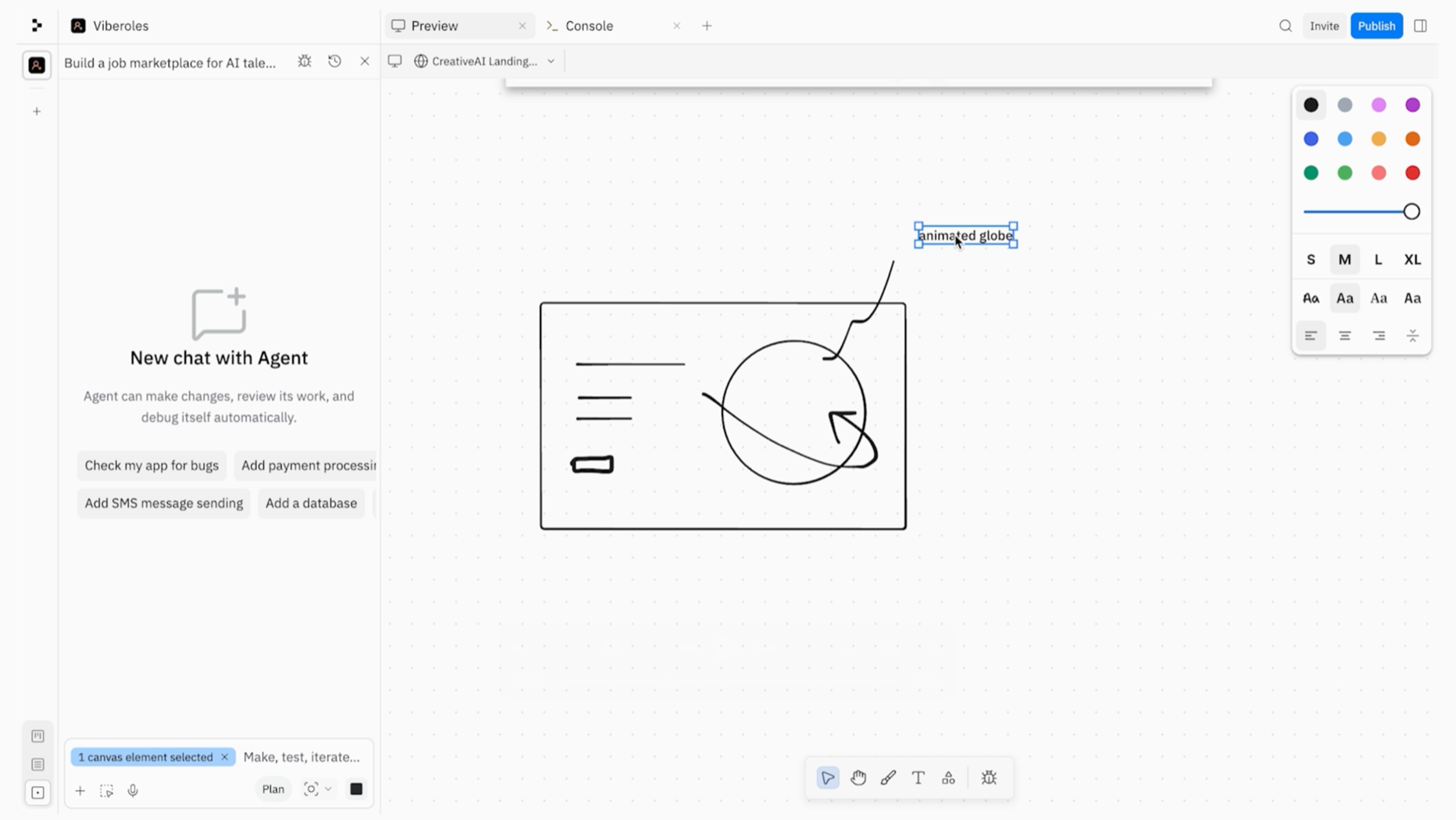 Sketch in Design Canvas