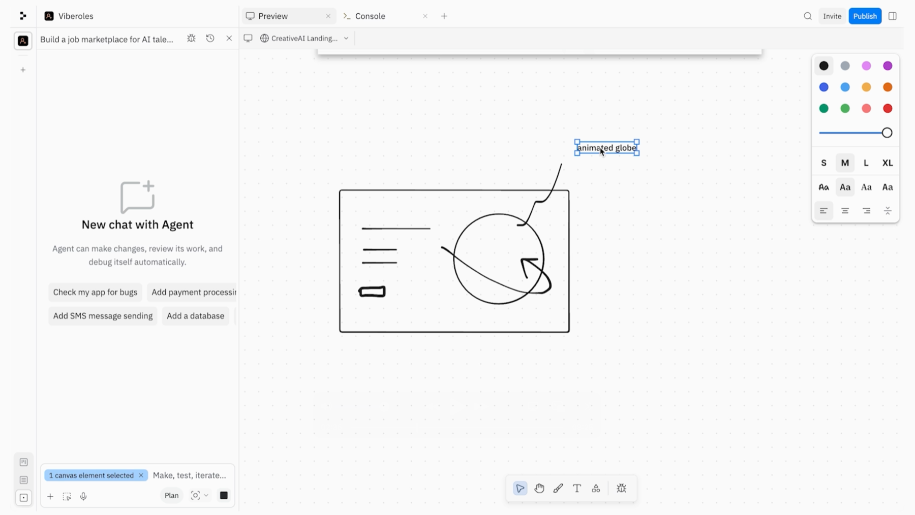 Sketch in Design Canvas