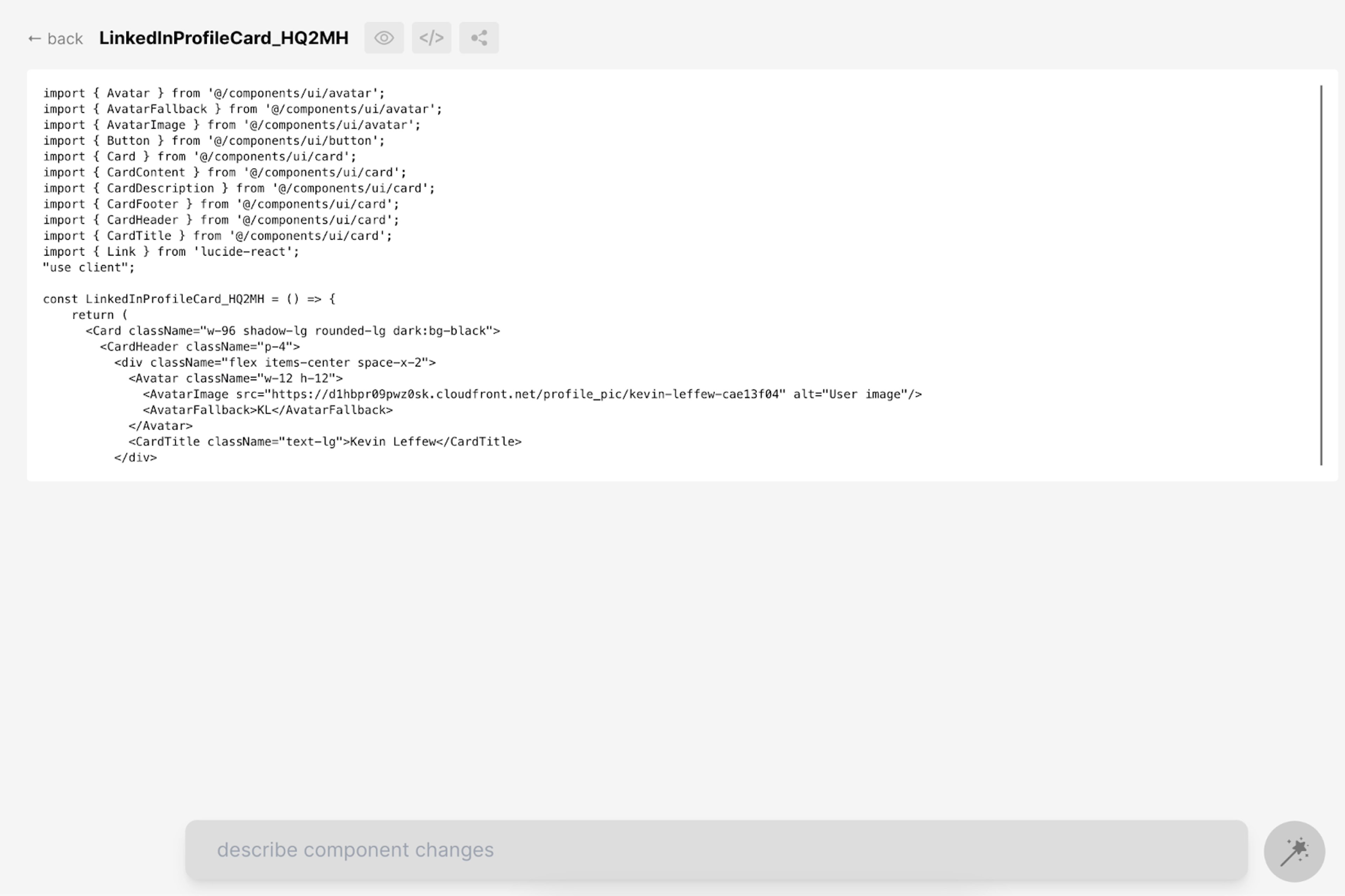 The code for the component is easily exportable to be copied over to your Repl